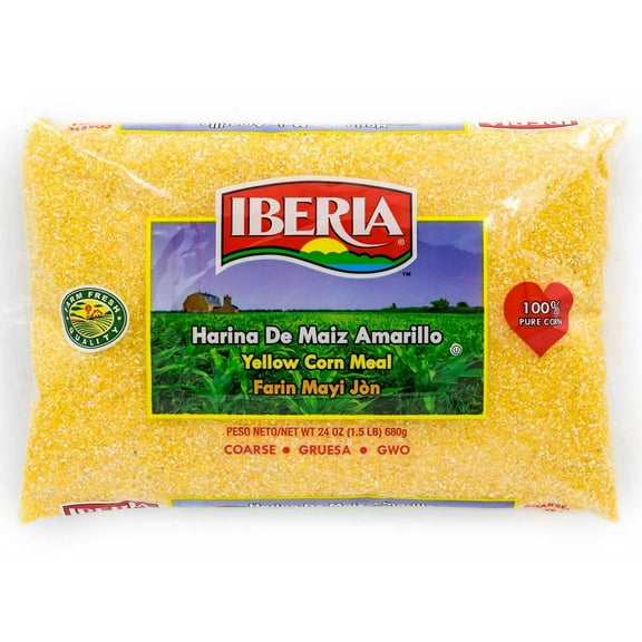 Pack of 12, Iberia Coarse Yellow Cornmeal, 24 oz