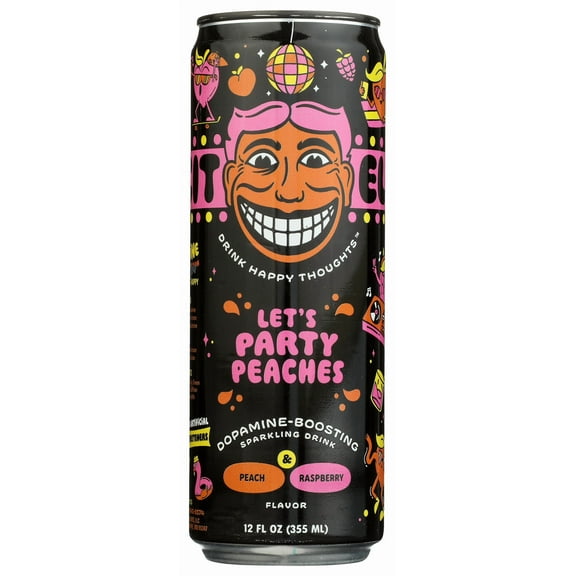 Pack of 12, Illicit Elixirs Peach & Raspberry Functional Sparkling Drink, 12 fl oz