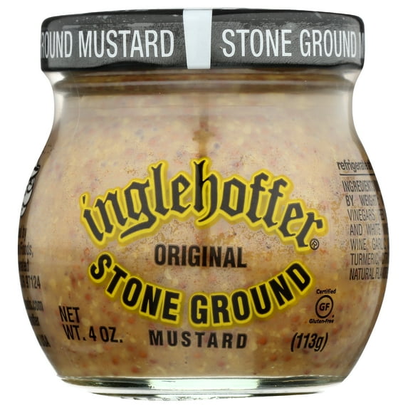 Pack of 12, Inglehoffer Original Stone Ground Mustard, 4 oz