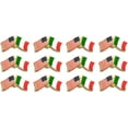 thumbnail image 1 of Pack of 12 Italian Flag Lapel Pins, Italy Crossed Double Friendship Flag Pin, 1 of 4