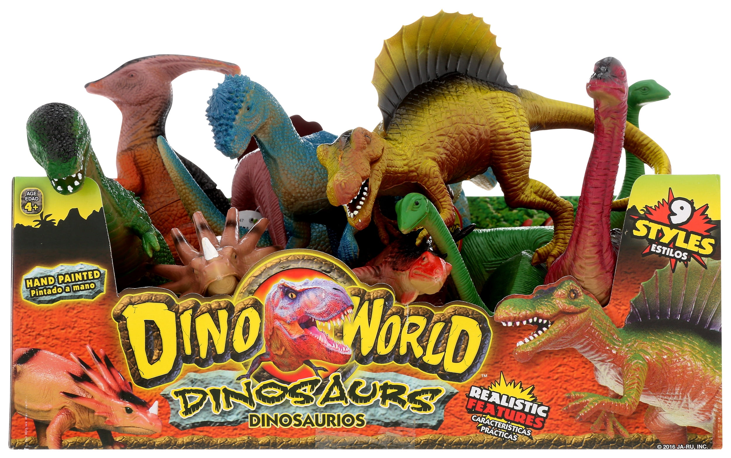Pack of 12, Ja-Ru Dino-World Dinosaurs, 1 ea