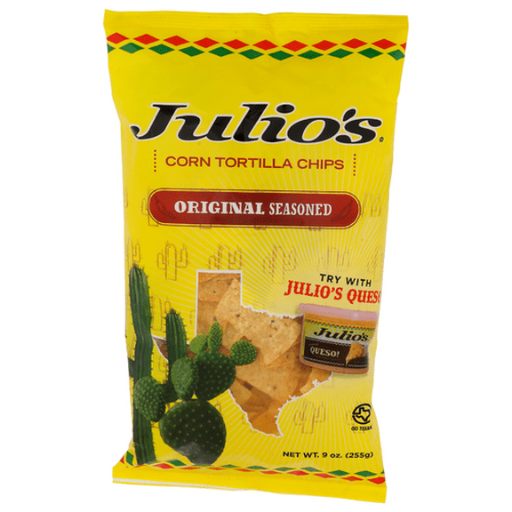 Pack of 12 Julio's Original Seasoned Chip Tortilla 9 oz