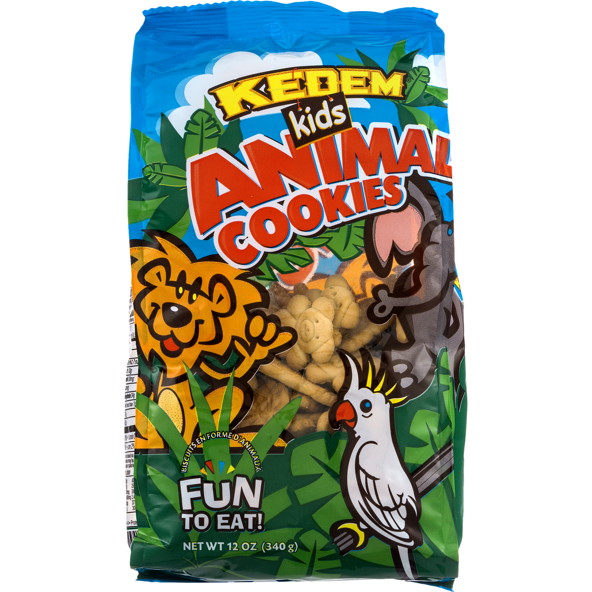 Pack of 12, Kedem Animal Cookies, 12 oz