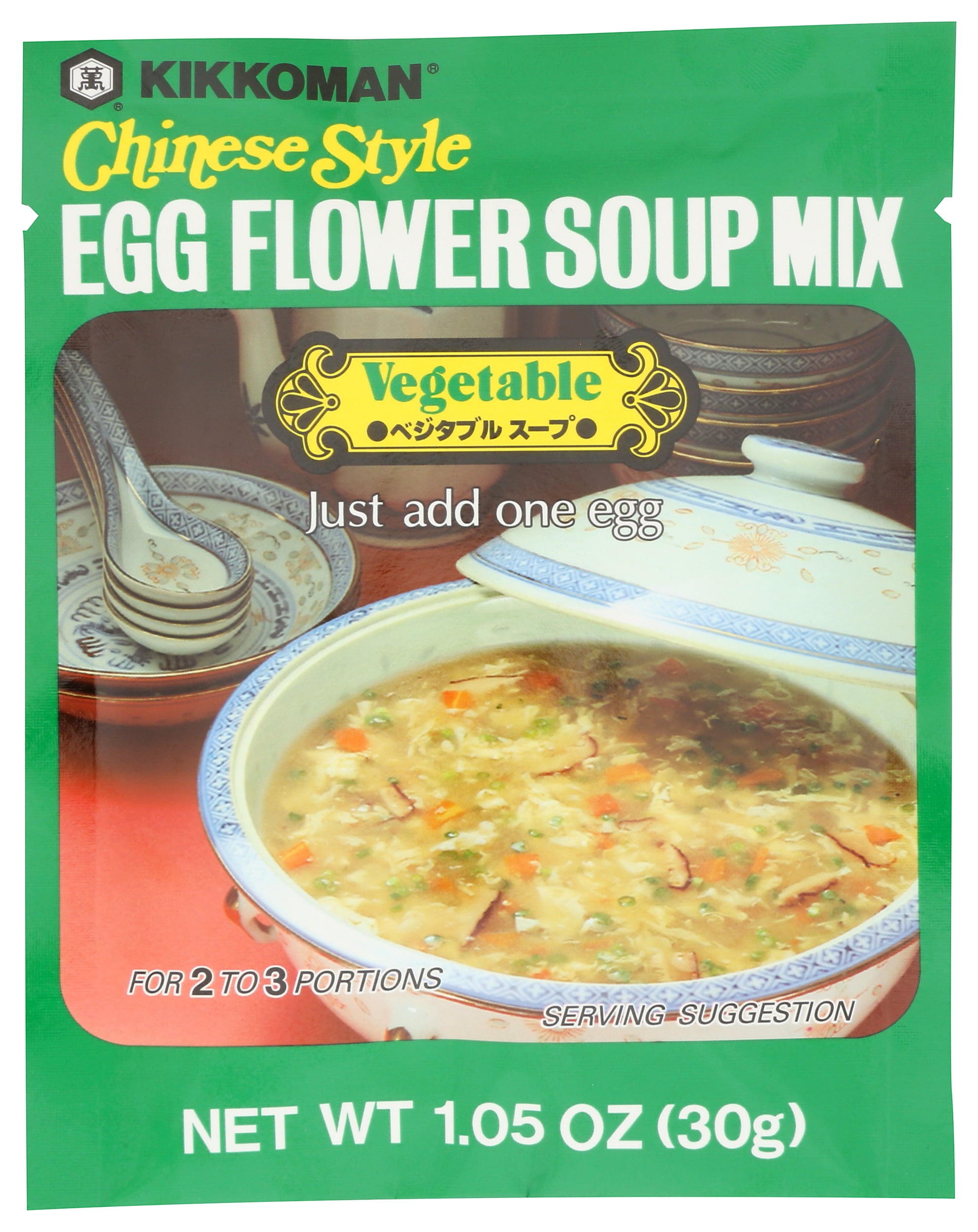 Pack of 12, Kikkoman Chinese Style Egg Flower Soup Mix, 1.05 oz