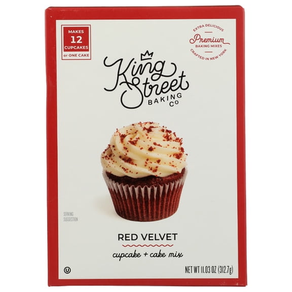 Pack of 12 King Street Baking Co Cake Mix Baking Cocoa & Red Velvet 11.03 oz