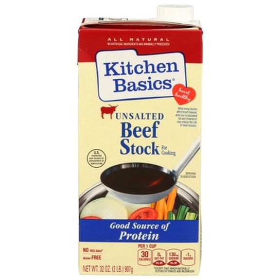 (Pack of 12) Kitchen Basics Unsalted Beef Stock 32 Oz