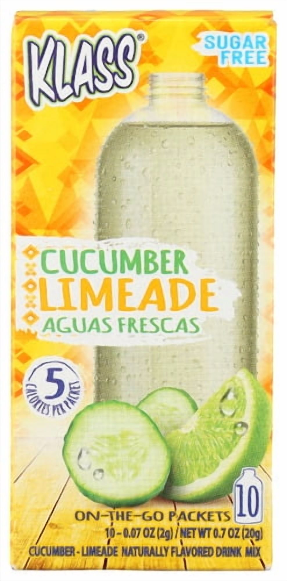 (Pack of 12) Klass Beverage Stick Cucumber Lemonade 10 ct 0.7 oz
