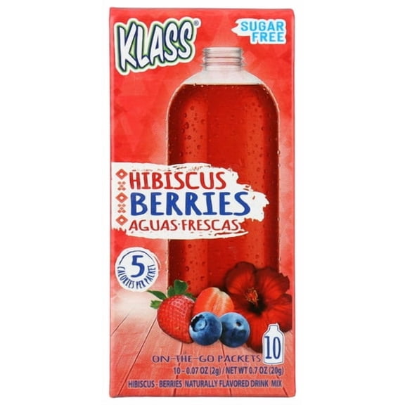 Pack of 12 Klass Beverage Stick Hibiscus Berry 10 ct 0.7 oz