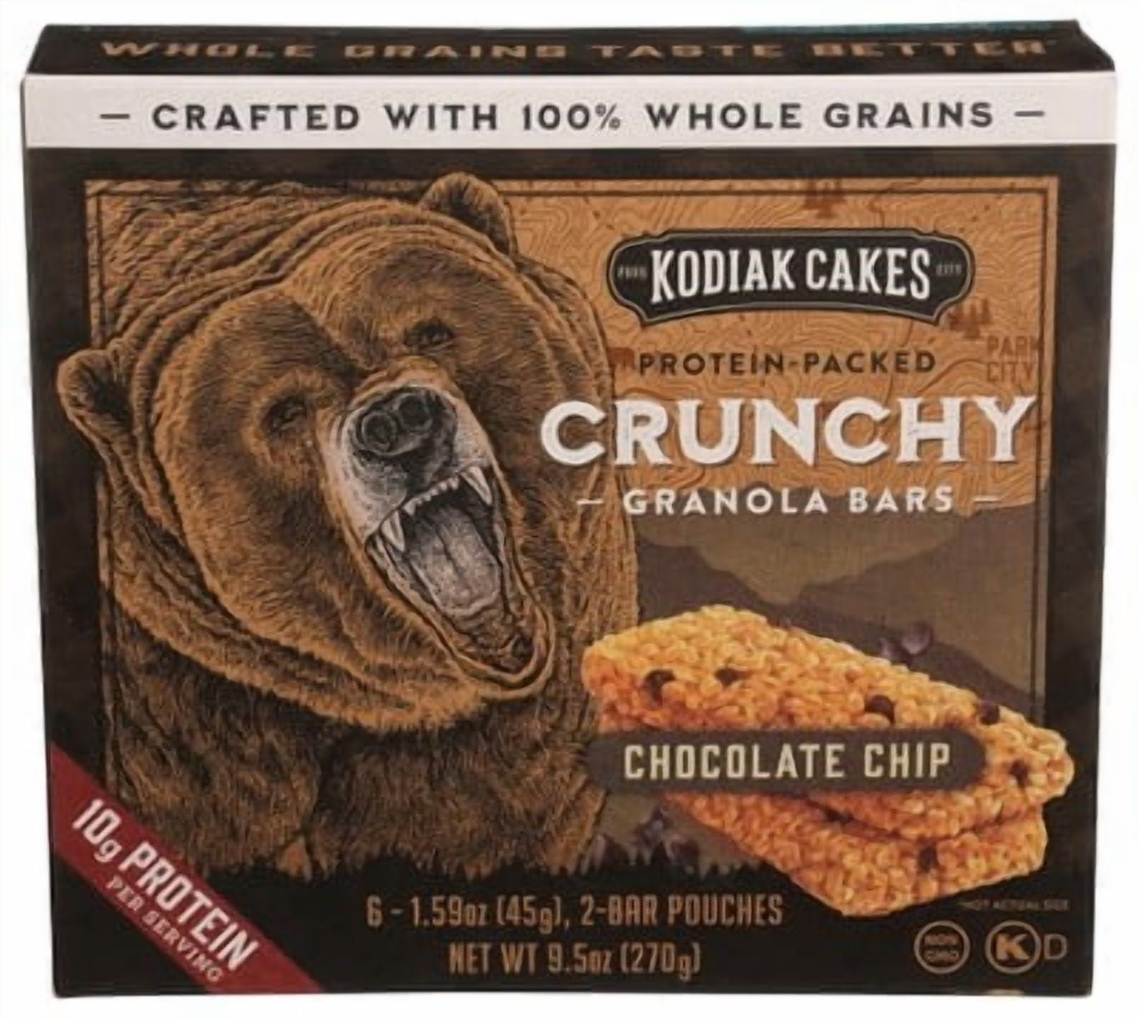 (Pack of 12) Kodiak Bar Granola Chocolate Chip 9.5 Oz