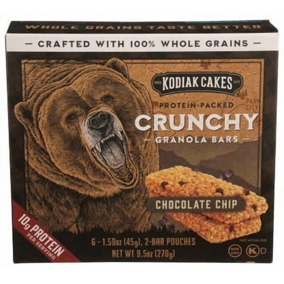 (Pack of 12) Kodiak Bar Granola Chocolate Chip 9.5 Oz