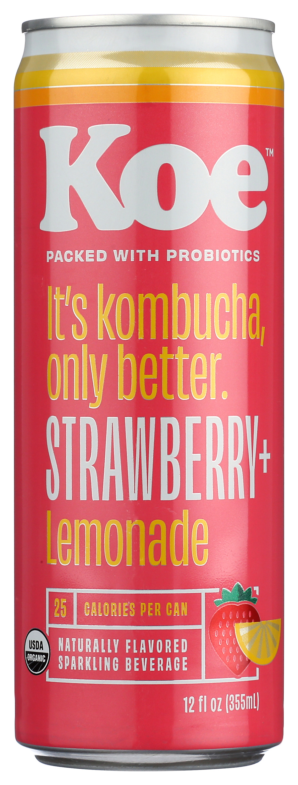 Pack Of 12 Koe Strawberry Lemonade Sparkling Beverage 12 Fl Oz 
