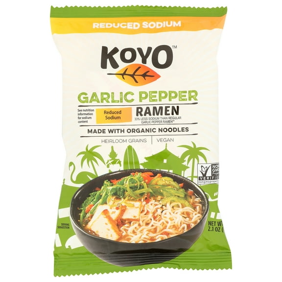 Pack of 12, Koyo Garlic Pepper Ramen, 2 oz