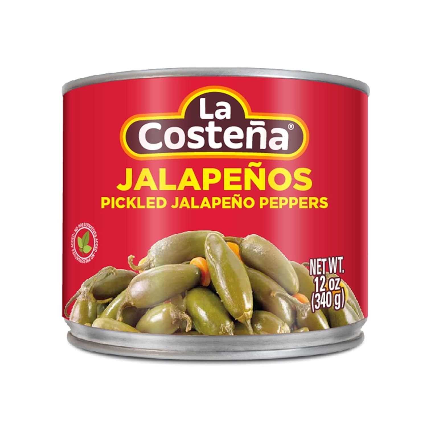 Pack of 12, La Costena Pickled Whole Jalapeño Peppers, 12 oz