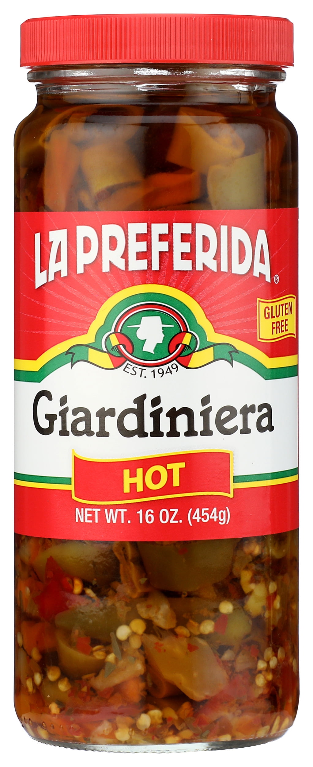(Pack of 12), La Preferida Hot Giardiniera, 16 oz