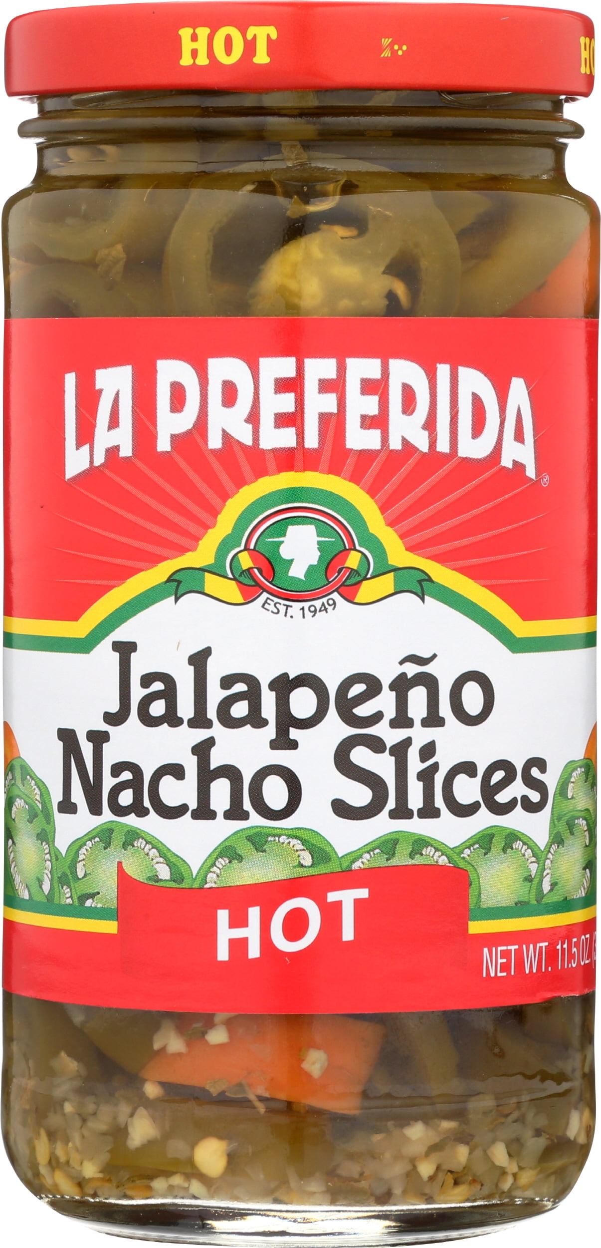 Pack of 12, La Preferida Hot Jalapeño Nacho Slices, 11.5 oz