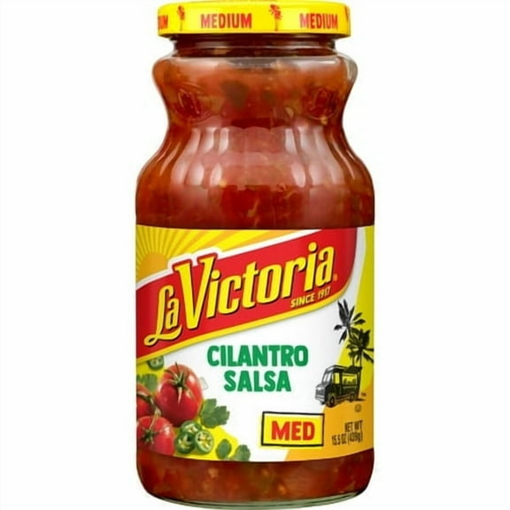 Pack of 12 La Victoria Salsa Cilantro Medium 15.5 oz