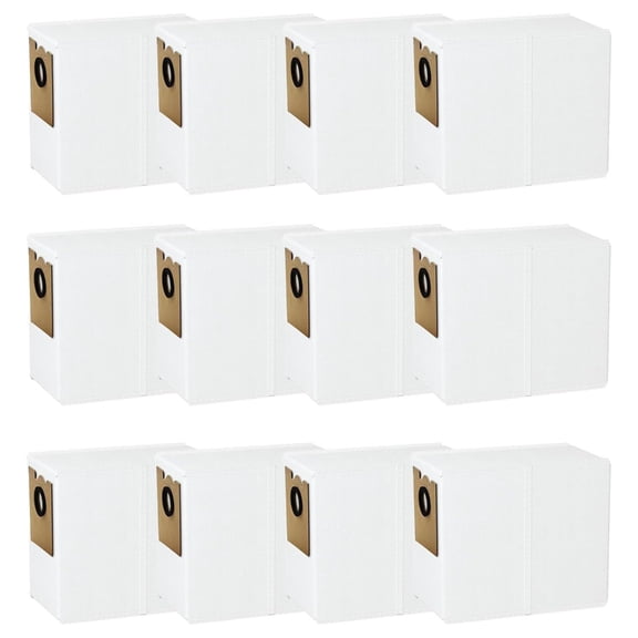 Pack of 12 Large Dust Collector Bags Suitable for Vacuum Cleaner Enhanced Filtration Fabric Quick Changing System