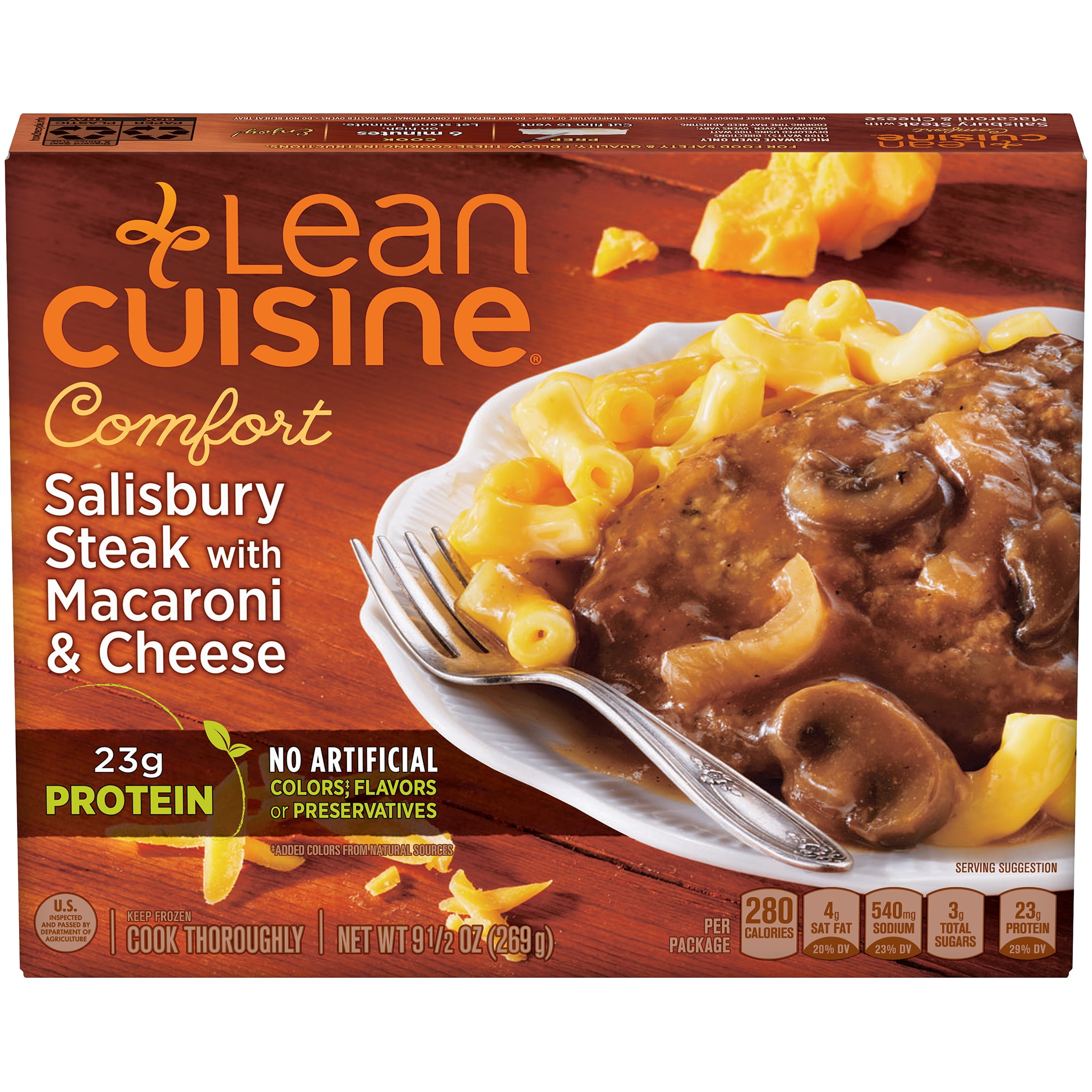 Pack of 12, Lean Cuisine, Salisbury Steak Mac N Cheese Meal, 9.5 oz