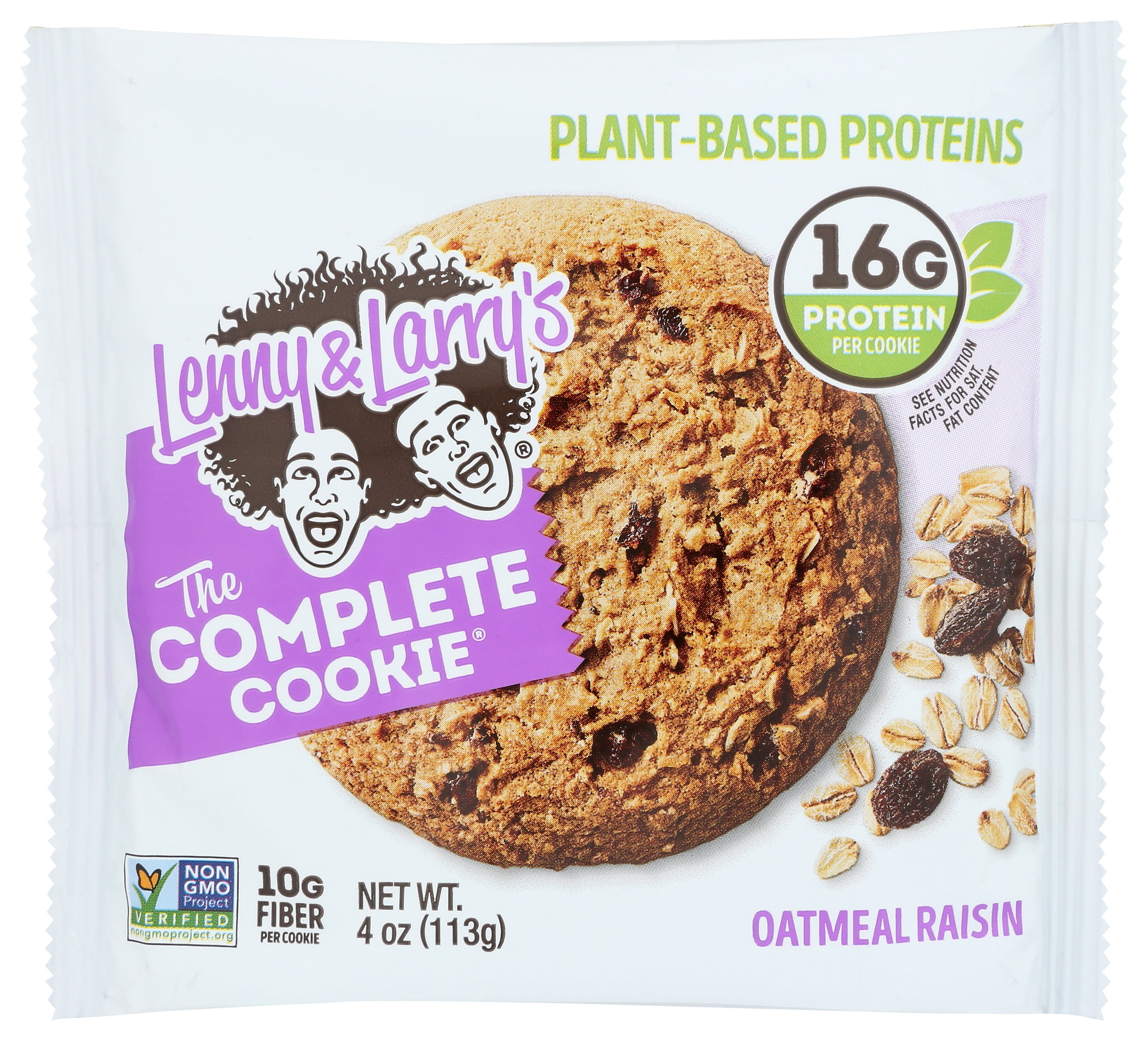 Pack of 12, Lenny & Larrys The Complete Cookie – Oatmeal Raisin, 4 oz