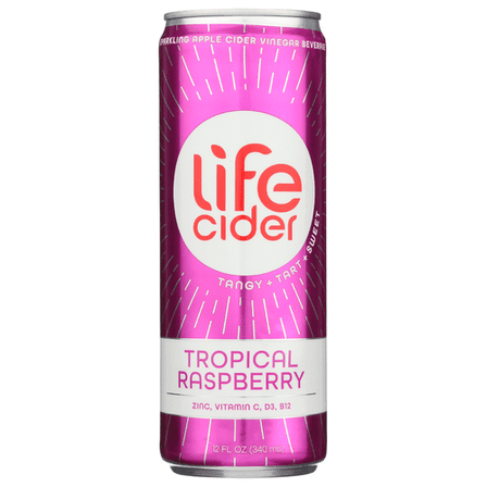 (Pack of 12) Life Cider Water Sparkling Apple Cider Vinegar Triple Raspberry 12 Fo