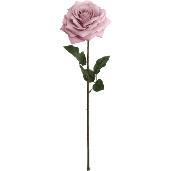 Pack of 12 Lilac Open Rose Artificial Silk Flowers – 20” Faux Floral Stems with 6” Lifelike Blooms