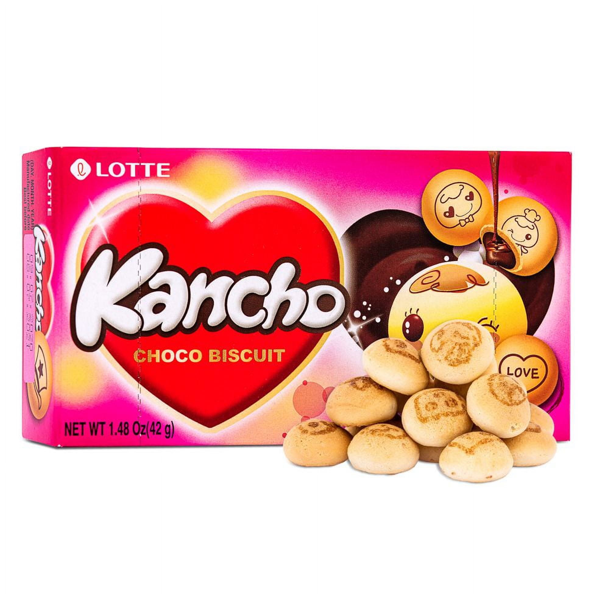 Pack of 12] Lotte Kancho Chocolate Filled Cookie Ball, 1.48-ounce