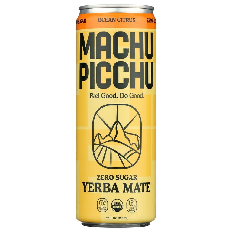 Pack of 12), Machu Picchu Ocean Citrus Yerba Mate Energy