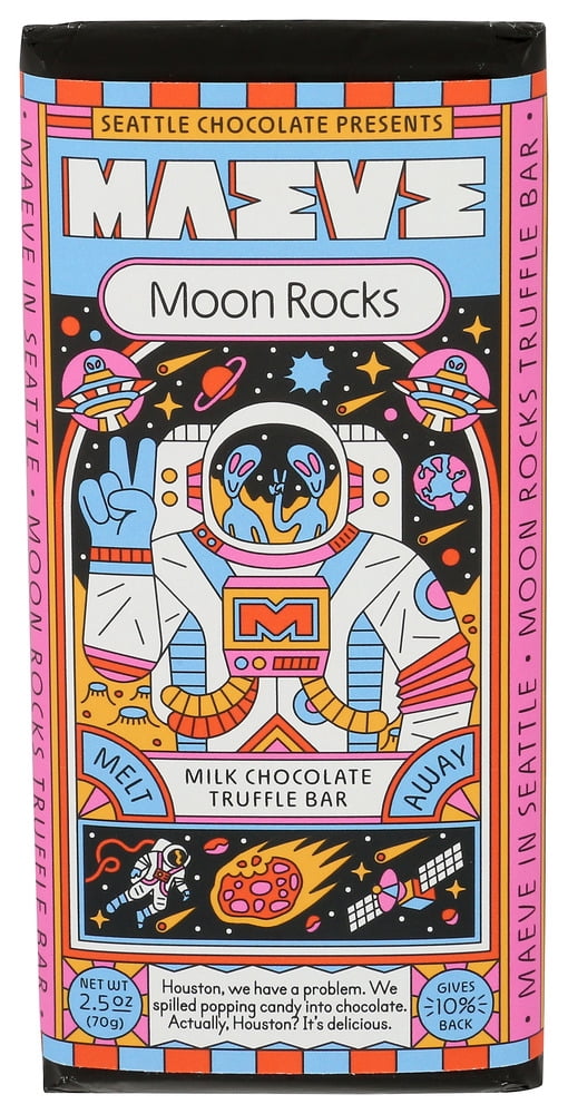 Moon Rocks Chocolate (Pack of 12) Maeve by Seattle Chocolat Truffle Moon Rocks 2.5 Oz ...