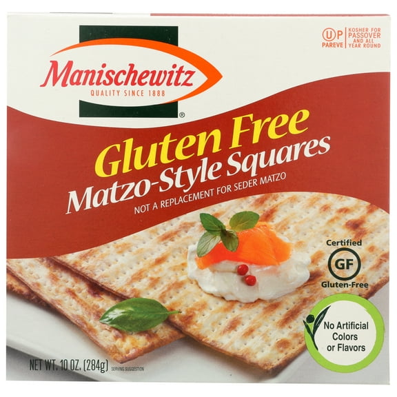 Pack of 12, Manischewitz Gluten Free Matzo-Style Squares, 10 oz