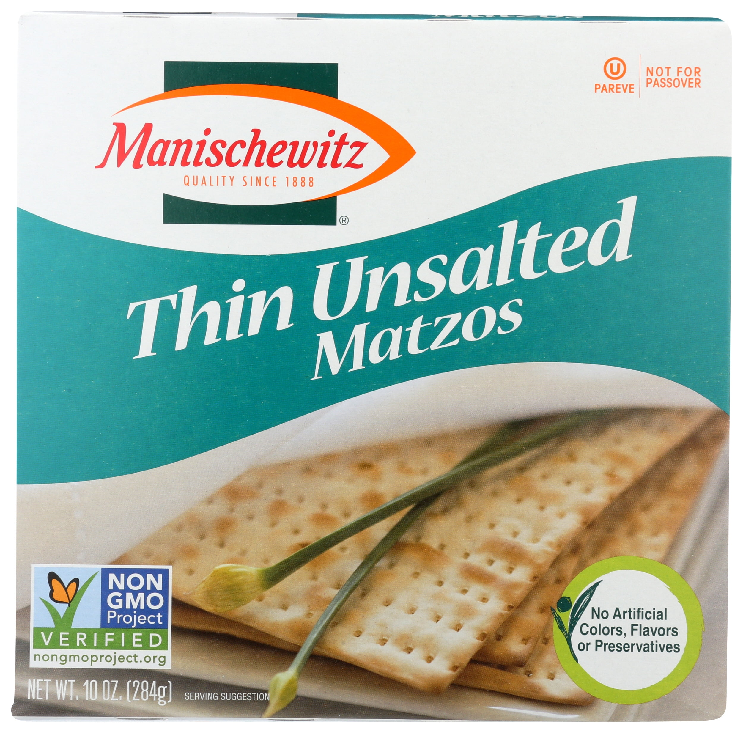 Unsalted Matzos Pack of 12, Manischewitz Thin Unsalted Matzo, 10 oz - Walmart.com
