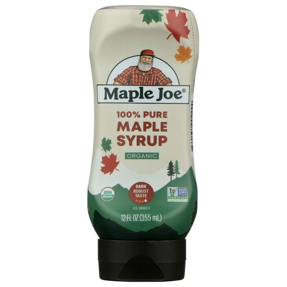 Pack of 12, Maple Joe Organic 100% Pure Maple Syrup, 12 fl oz