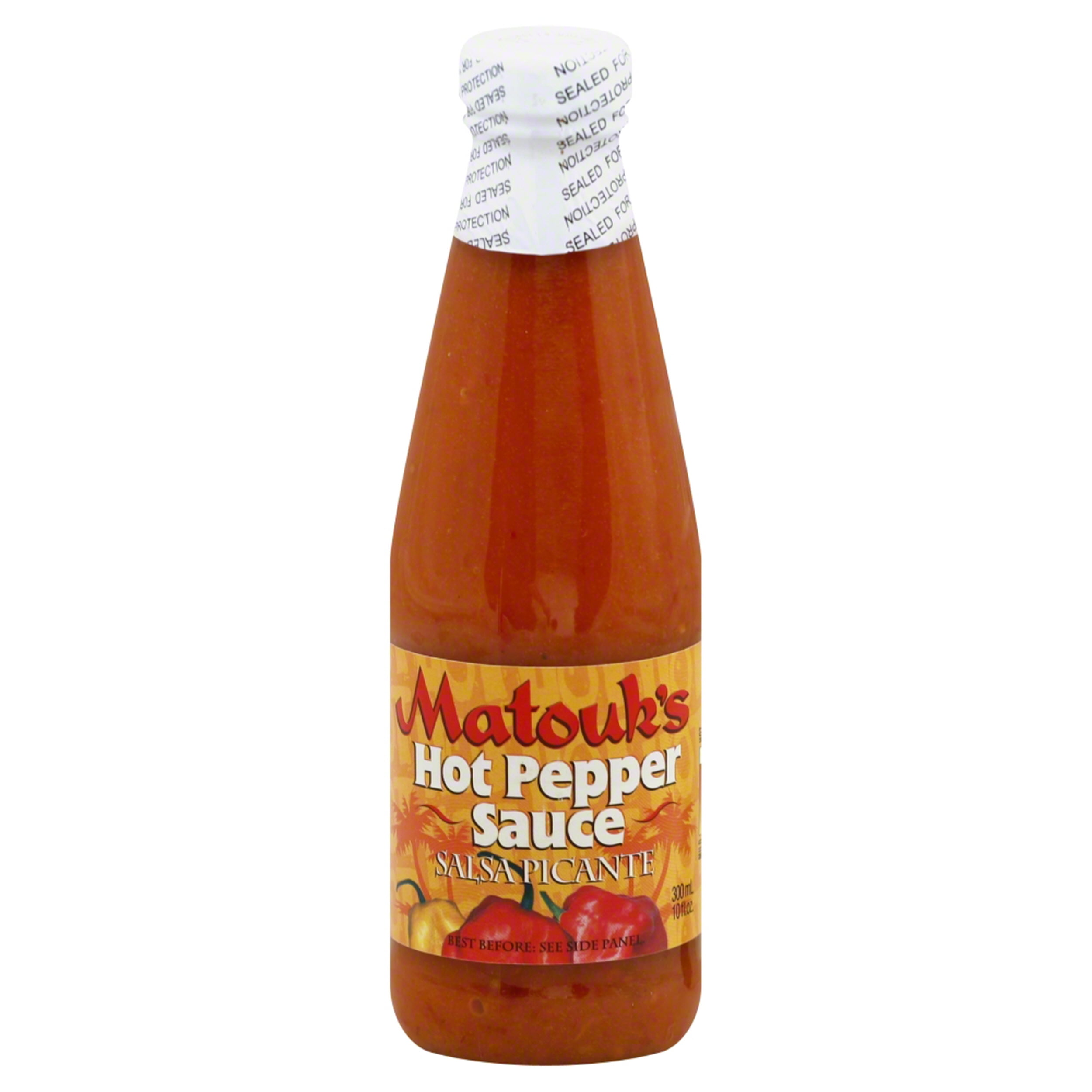 Pack of 12, Matouks Hot Pepper Sauce – Salsa Picante, 10 oz
