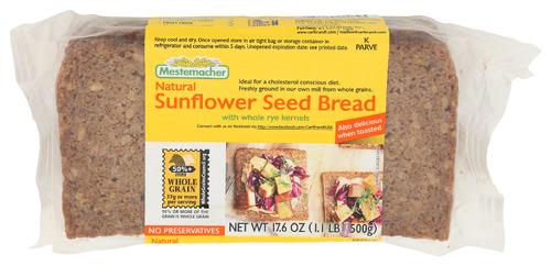 (Pack of 12) Mestemacher Bread Ready-to-Eat Sunflower Seed 17.6 Oz
