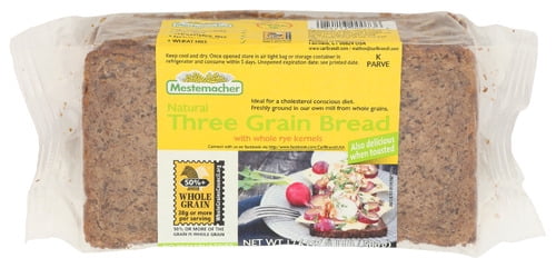 (Pack of 12) Mestemacher Ready-to-Eat Three Grain Bread 17.6 Oz