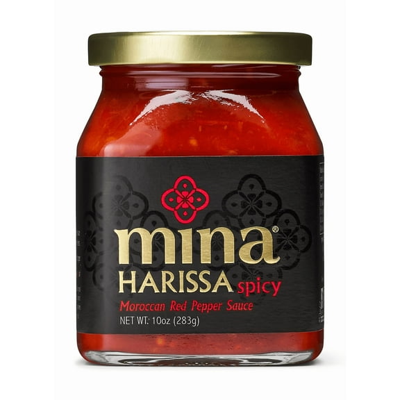 Pack of 12, Mina Harissa Spicy Moroccan Red Pepper Sauce, 10 oz
