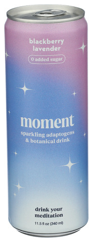 (Pack of 12) Moment Water Sparkling Bottle Black Lavender 11.5 Fo