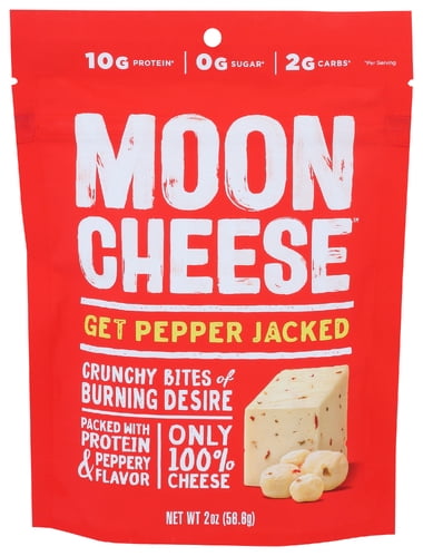 Pack of 12 Moon Cheese Pepper Jack Cheese Snacks 2 oz