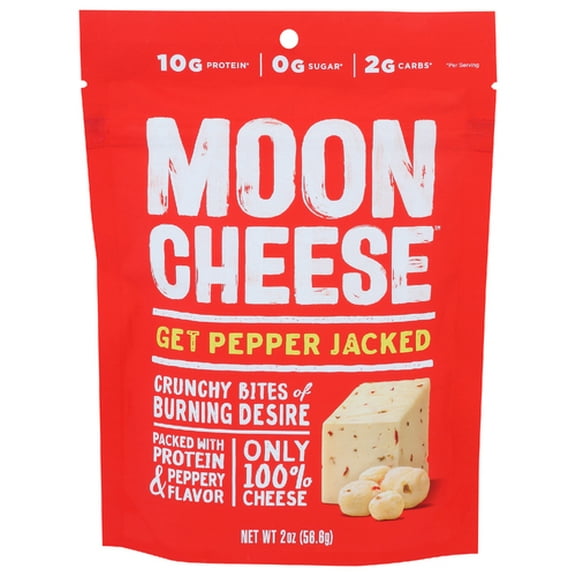 Pack of 12 Moon Cheese Pepper Jack Cheese Snacks 2 oz