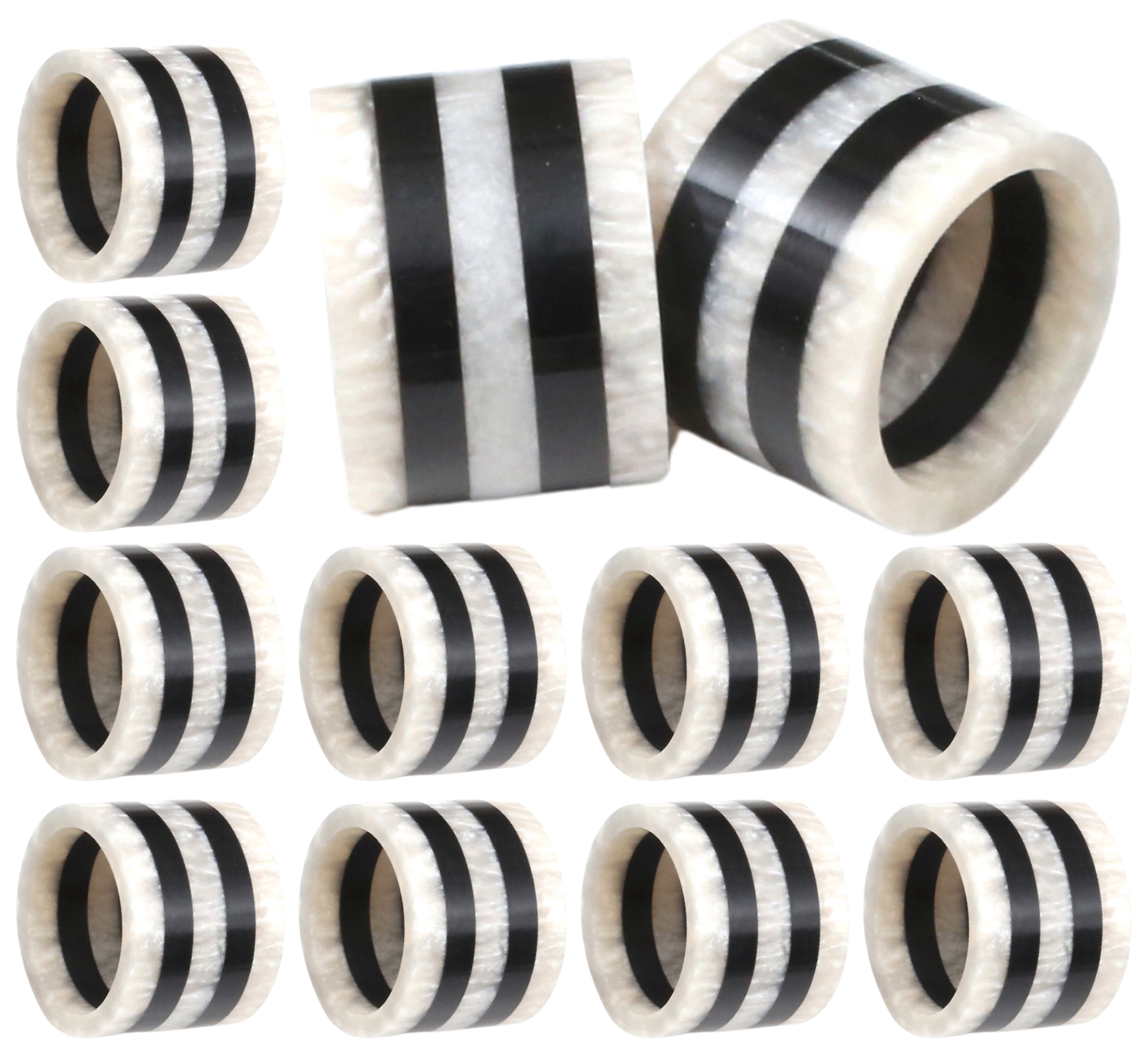 Set of 12 Epoxy Resin Napkin Rings - Decorative Holders for Weddings ...