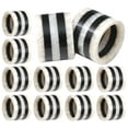 thumbnail image 1 of Set of 12 Epoxy Resin Napkin Rings - Decorative Holders for Weddings Holiday Dining (Black White), 1 of 8