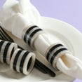 thumbnail image 1 of Set of 12 Handcrafted Napkin Rings - Epoxy Resin Round Napkin Holders for Dining Table Décor (Zebra Stripes), 1 of 6