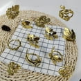 thumbnail image 1 of Pack of 12 Napkin Rings for Party Décor&nbsp;-Gold, 1 of 10