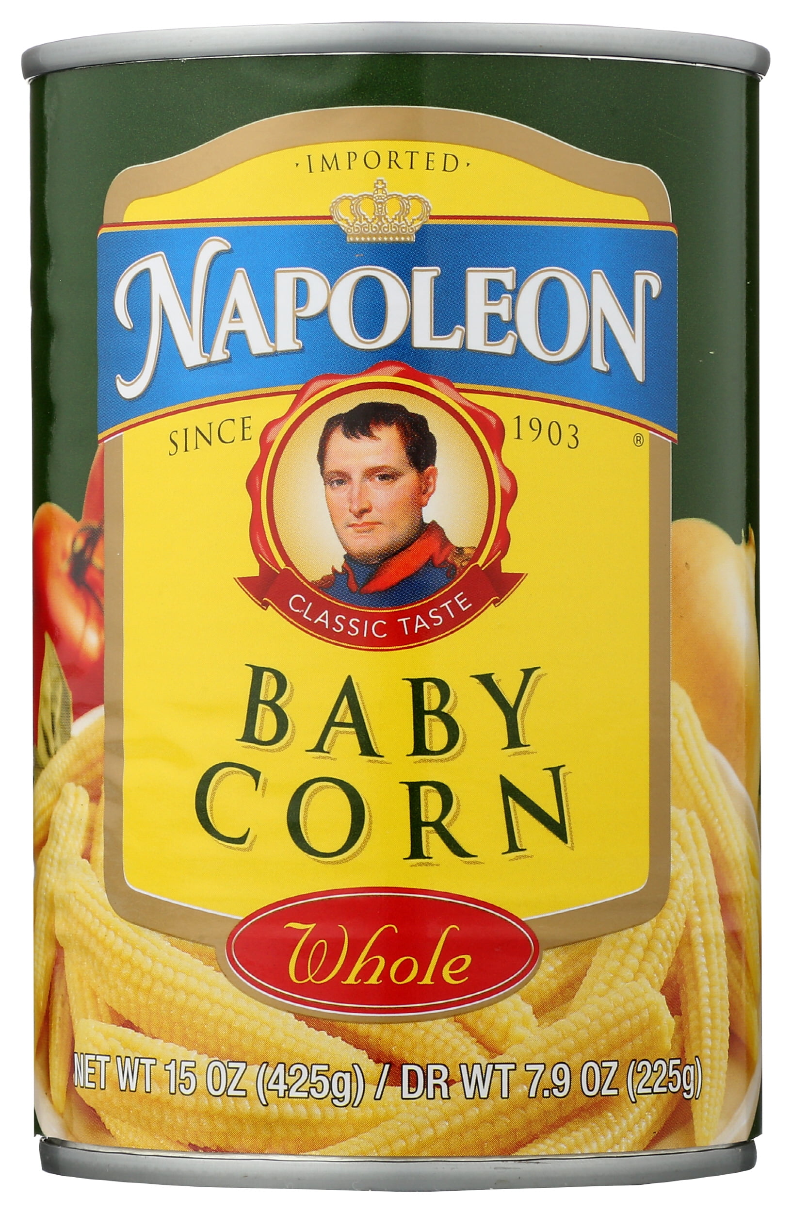 Pack of 12, Napoleon Whole Baby Corn, 15 oz