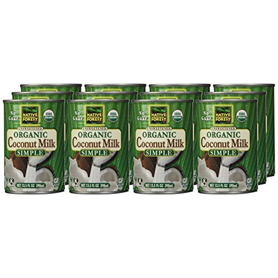 (Pack of 12) Native Forest Organic Coconut Milk, Pure & Simple, 13.5 Oz