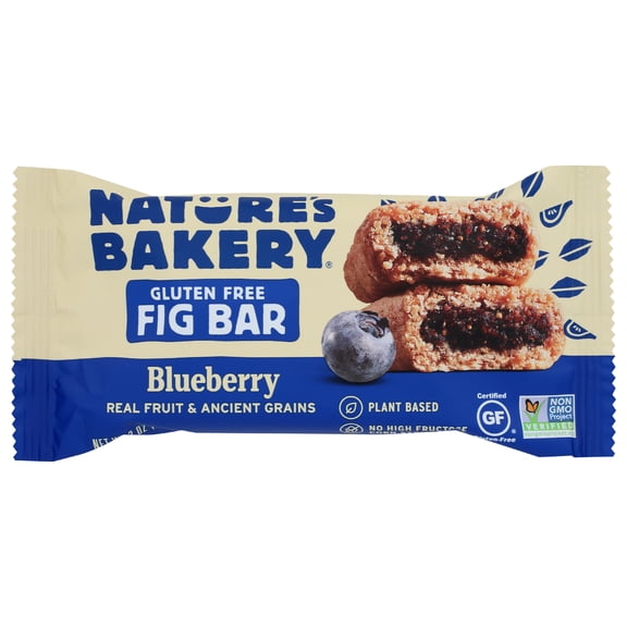 Pack of 12, Natures Bakery Blueberry Gluten Free Fig Bars, 2 oz