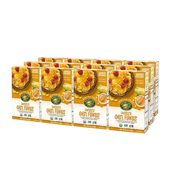 (Pack of 12) Natures Path Organic HoneyD Corn Flake Cereal, 10.6 Oz