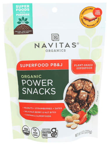 (Pack of 12) Navitas Power Snacks Peanut Butter & Jelly Organic 8 Oz