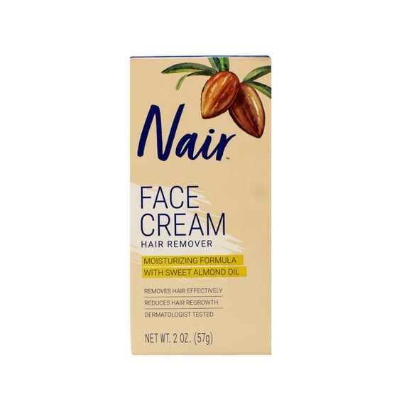 Pack of 12 New Nair Moisturizing Face Cream Hair Remover, 2 oz