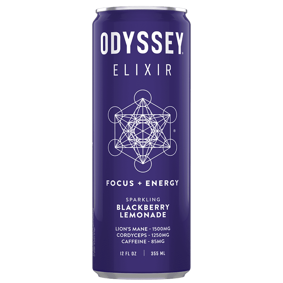 Pack of 12, Odyssey Elixir Blackberry Lemonade Sparkling Energy Drink, 12 fl oz