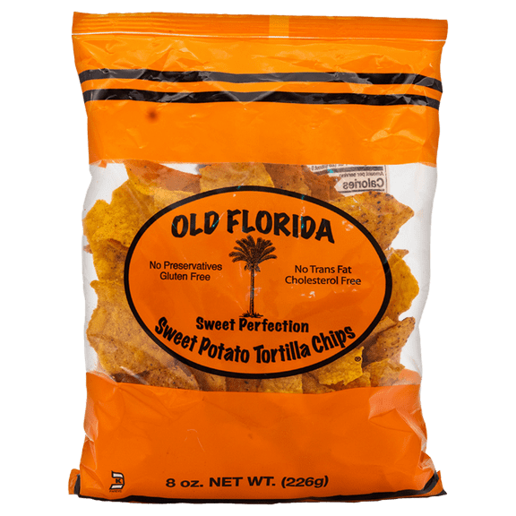 Pack of 12, Old Florida Gourmet Sweet Perfection Sweet Potato Tortilla Chips, 8 oz